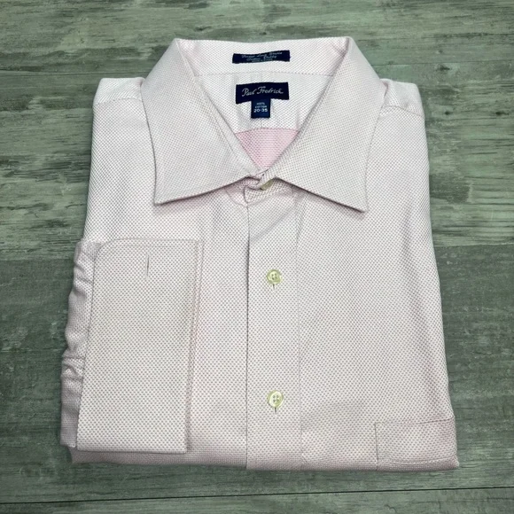 paul fredrick white dress shirt deal Paul fredrick men's white 100%cotton dress shirt w/french cuffs size: 16 1/2-32